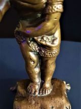 Statuette en Bronze de petite fille,jolie patine, style Empi