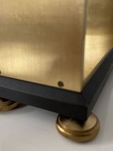 Horloge Art Déco laiton doré, par Junghans (Allemagne 1960) 