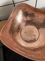 Coupe de fruits en cuivre et laiton