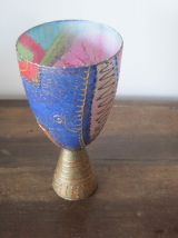 Joli verre décoratif peint à la main - 