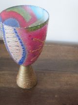 Joli verre décoratif peint à la main - 