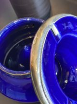 Cendrier céramique et laiton 