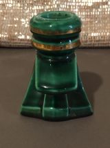 Duo de bougeoirs art-déco en porcelaine