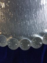 1 Abat-jour en verre épais et bord perlé