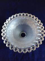 1 Abat-jour en verre épais et bord perlé