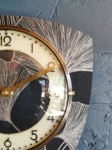 Horloge vintage pendule murale silencieuse "Noir doré"