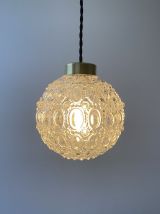 PAIRE DE SUSPENSIONS RONDES EN VERRE