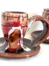 Bougeoirs à mains céramique style Vallauris , vers 1960 