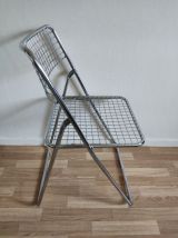 chaise pliante chromée vintage Ted Net de Niels Gammelgaard
