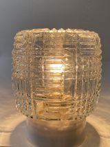 ANCIENNE APPLIQUE MURALE VERRE MOULÉ  VINTAGE