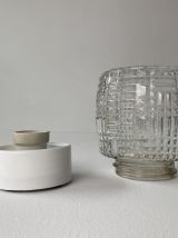 ANCIENNE APPLIQUE MURALE VERRE MOULÉ  VINTAGE