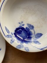 Grand plat et assiette creuse service Rosine l'amandinoise