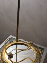 lampe  style art deco  avec miroir vide poche   1970 chrome 