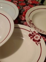 6 Assiettes creuses , Badonviller et St Amand, 1930