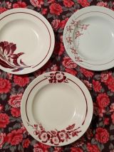 6 Assiettes creuses , Badonviller et St Amand, 1930