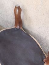 Tabouret de pied en bois/ motif floral style Louis XV