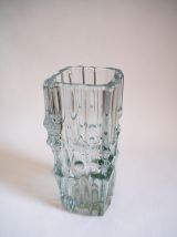 Vase vintage en verre, SKLO Union, Vladislav Urban, 1968