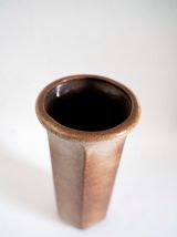 Vase West Germany, Scheurich, en céramique beige, années 50