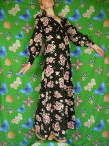 robe longue à fleurs années 70