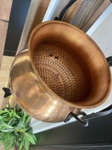 Ensemble de 5 pots à épices cuivre et 1 chaudron en cuivre