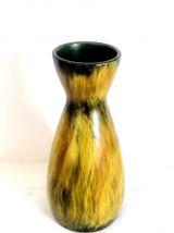 Vase diabolo en faïence de Saint Clément 1950