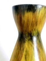 Vase diabolo en faïence de Saint Clément 1950