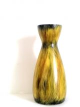 Vase diabolo en faïence de Saint Clément 1950