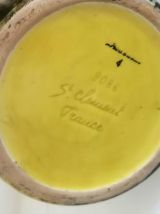 Vase diabolo en faïence de Saint Clément 1950