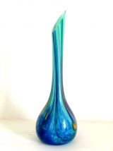 Vase soliflore bleu La Rochère