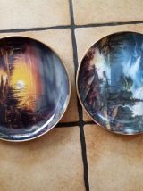 Assiette décorative en porcelaine paysage  