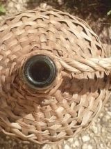 dame jeanne  recouverte  d'osier , vintage