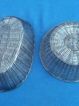 corbeilles  en fil argenté , vintage