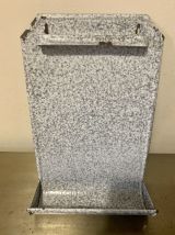 Porte ustensiles cuisine émaillé gris vintage 1950