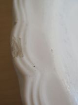 plat Sarreguemines rond creux couleur ivoire