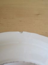 plat Sarreguemines rond creux couleur ivoire