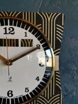 Horloge vintage pendule murale silencieuse "Jaz noir"