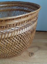 Corbeille panier en osier rotin tressé