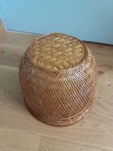 Corbeille panier en osier rotin tressé