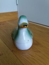 Canard vide-poche céramique barbotine signé YR