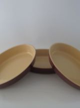 3 x PLAT OVALE MARRON CARAMEL - CASSEROLE EMILE HENRY 