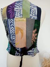 gilet grand pére boléro patchwork t 34/36