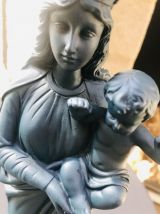 Vierge à l'enfant ou bonne mère Marseille bleue pétrole