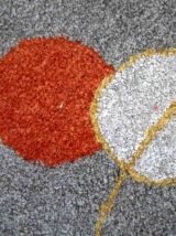 Handmade contemporary ORA French hooked rug, 1C834