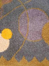 Handmade contemporary ORA French hooked rug, 1C834