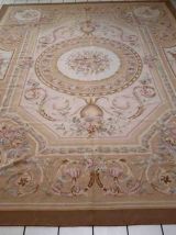 Tapis vintage Français Aubusson fait main, 1C838