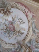 Tapis vintage Français Aubusson fait main, 1C838
