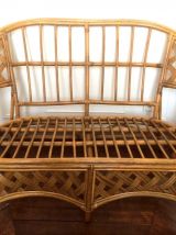  Canapé en rotin vers 1960 