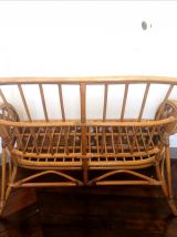  Canapé en rotin vers 1960 