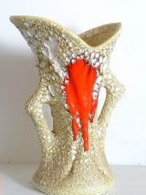 Vase fat lava style Vallauris 1970
