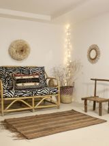 CANAPÉ VINTAGE EN ROTIN 2 PLACES ANNEE 60 REF SAVANNA.